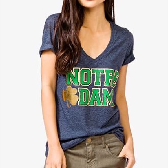 Forever 21 Tops - Notre Dame Short Sleeve Tee